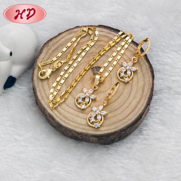 Wholesale Jewellrey 18K Gold Plated Pendant, Necklace, Earrings Jewelry Sets