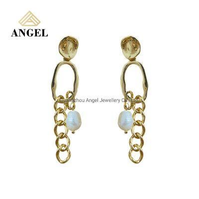 Fashion Accessories Trendy Women Factory Wholesale High Quality Baroque Pearls 925 Silver Fashion Jewelry Fine Earrings
