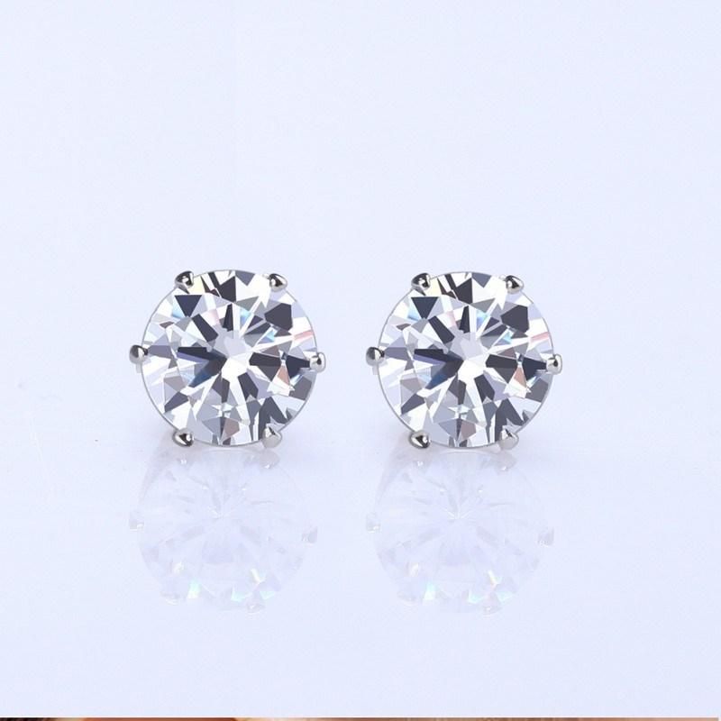 Fashion Synthetic Diamond Jewelry Earrings Silver with Swarovski Elements