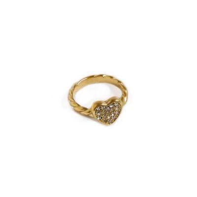 Manufacturer Custom Jewelry Non Tarnish Ring Jewellery 2022 Wholesale Women Gold Plated Stainless Steel Fashion Zircon Diamond Wedding Ring