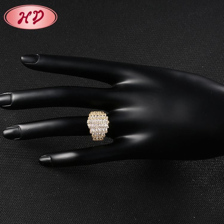 Women Silver 18K Gold Plated Stainless Steel Engagement Finger Wedding Rings Fashion Jewelry Design