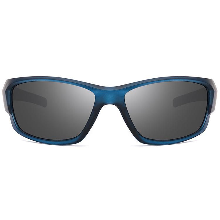 Crystal Dark Blue Plastic Sport Sunglasses