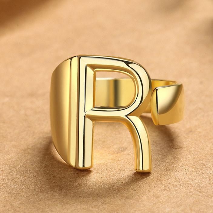 Fashion English Letter Gold Plating Restore Index Finger Ring