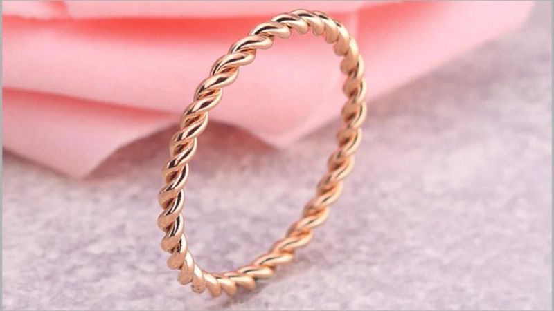 Fashion Jewelry Titanium Steel Small Twist Couple Ring Stainless Steel Personality Ring Jewelry SSR3084