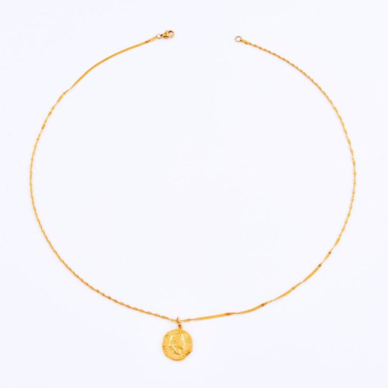 Stainless Steel Metal Gold Plated Handmade Layering Necklace for Fashion Jewelry Gift Design