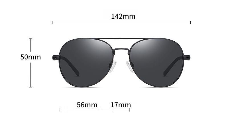 Classic Metal Sunglasses Polarized Lens Sunglasses Metal Sunglasses for Male and Female 3363