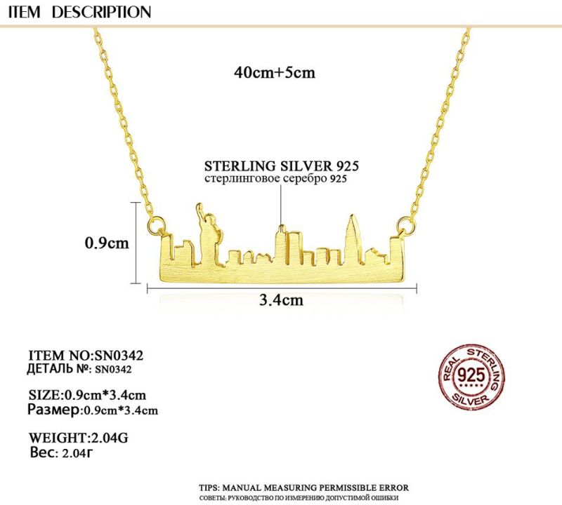 Manufacturer Fashion Necklace City in Miniature Fine Chain Jewelry