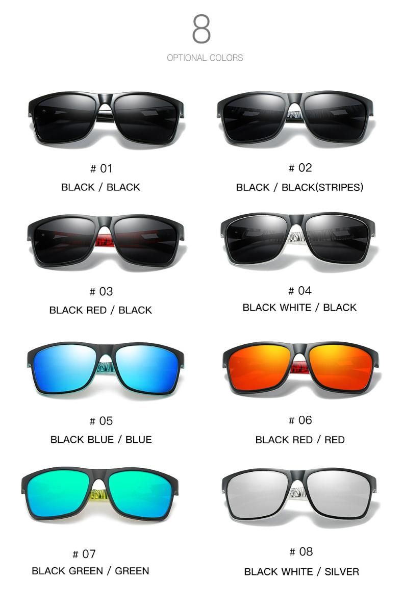 2022 Latest Design Outdoor Square Frame UV400 Mirror Lens Cycling Sports Polarized Sunglasses Men for Driving