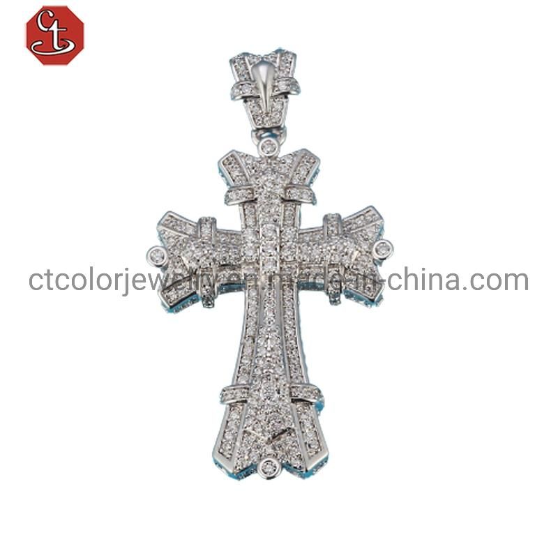 Iced Out Jesus Cross Pendant Custom Jewelry For Men Gift Christian Religious Jewelry
