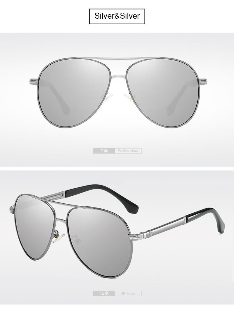 High Quality Wholesale Double Bridge Fashion Brand Men Tac Polarized Pilot Metal Custom Designer Sunglasses