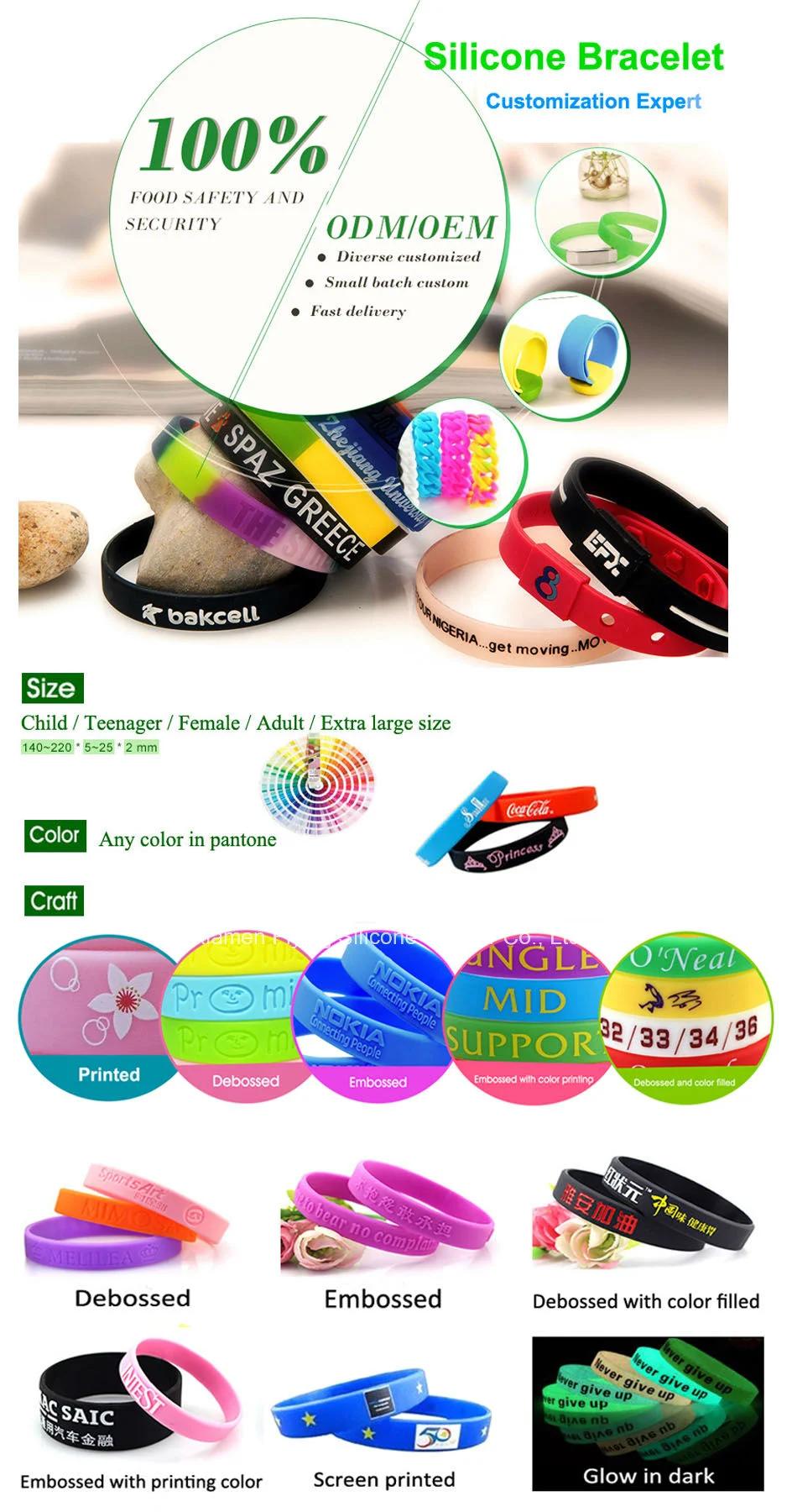 Charm Glow in Dark Luminous Silicone Rubber Wrist Band Bracelet
