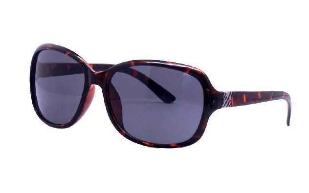 Classic Modern Metal Half Round Trim Temple Lady Sunglasses