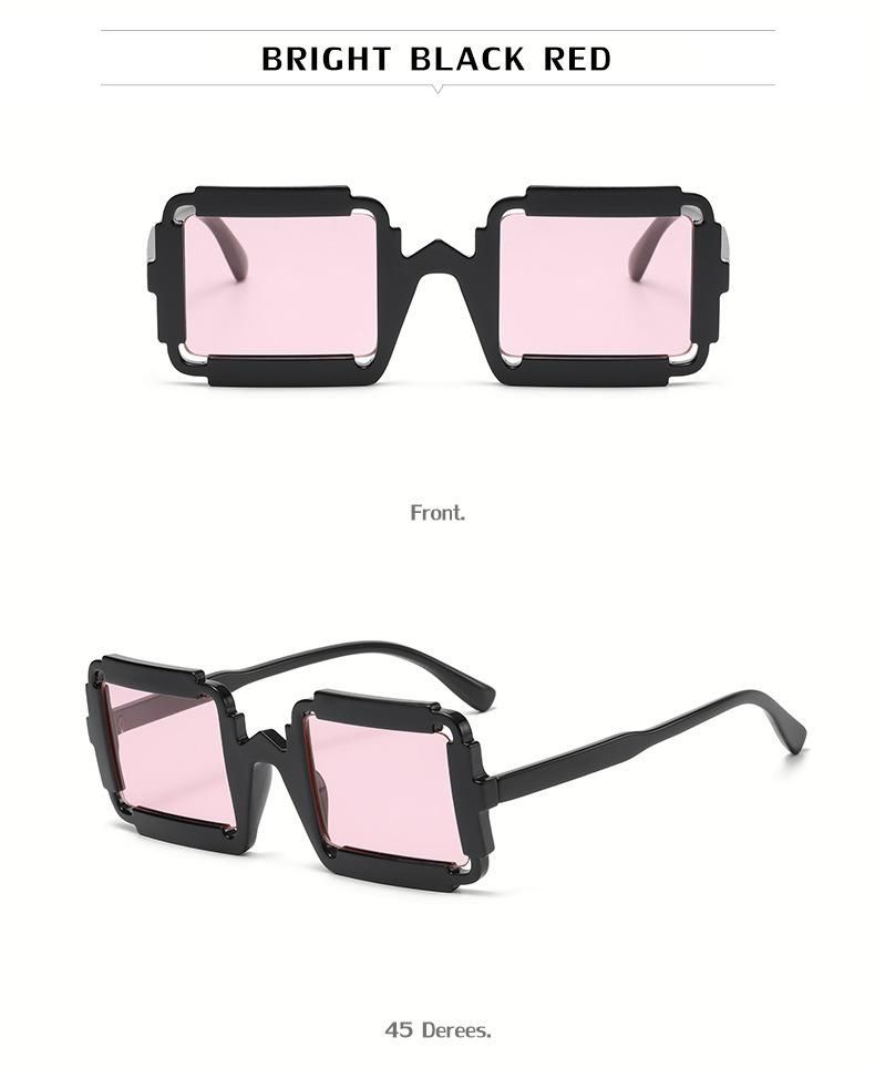 Hot Selling Cheap Wholesale Sun Glasses Steampunk Square Colorful Shades Frame Trendy Fashion Sunglasses