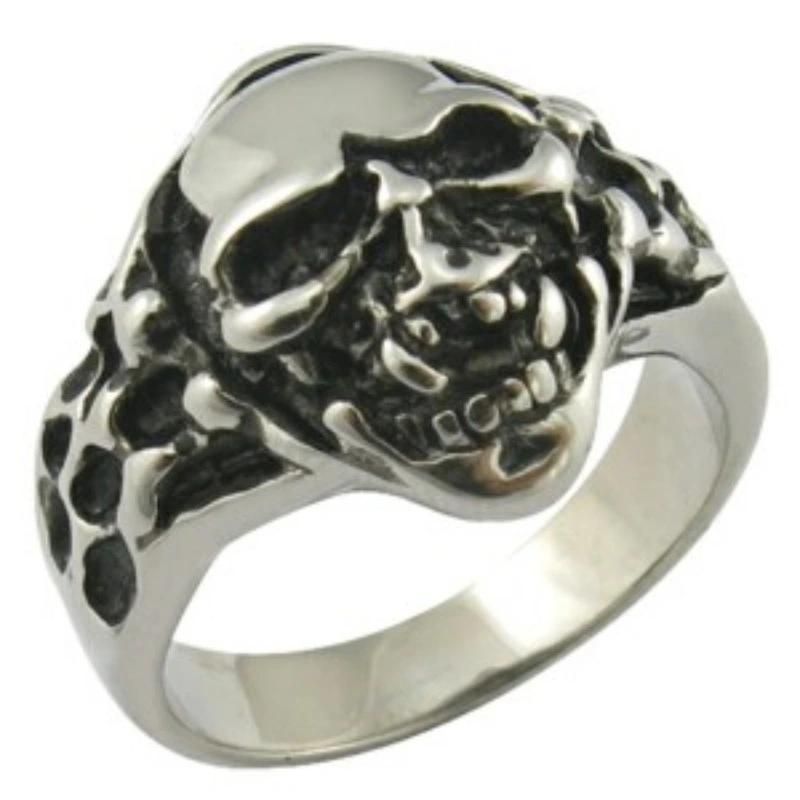 316L Stainless Steel Handmade Cast Biker Men Rings