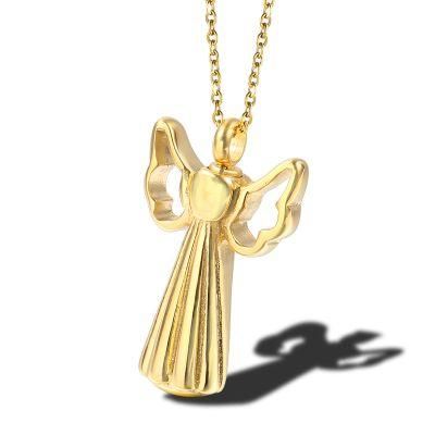 Commemorative Urn Pet Cremation Ashes Perfume Bottle Jewelry Series Hollow Angel Necklace