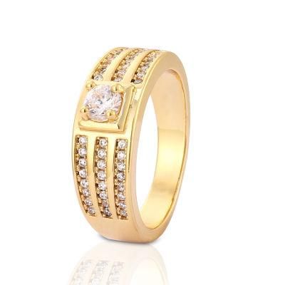 Fashion Engagement Wedding Jewelry 18K Gold Plated Silver Stainless Steel Man Finger Rings Design