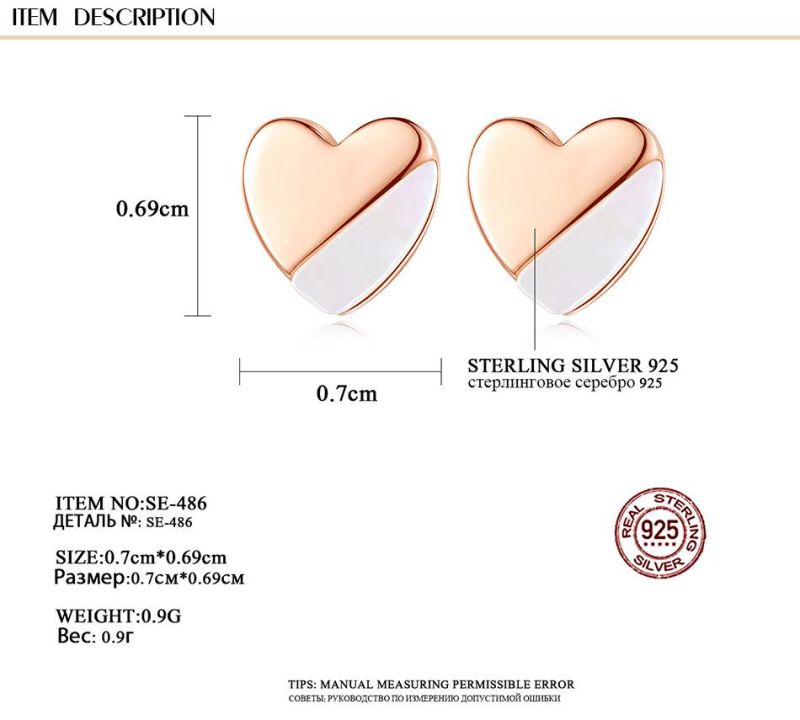 Earrings Korean Style Generous Copper Silver Pin Ear Stud
