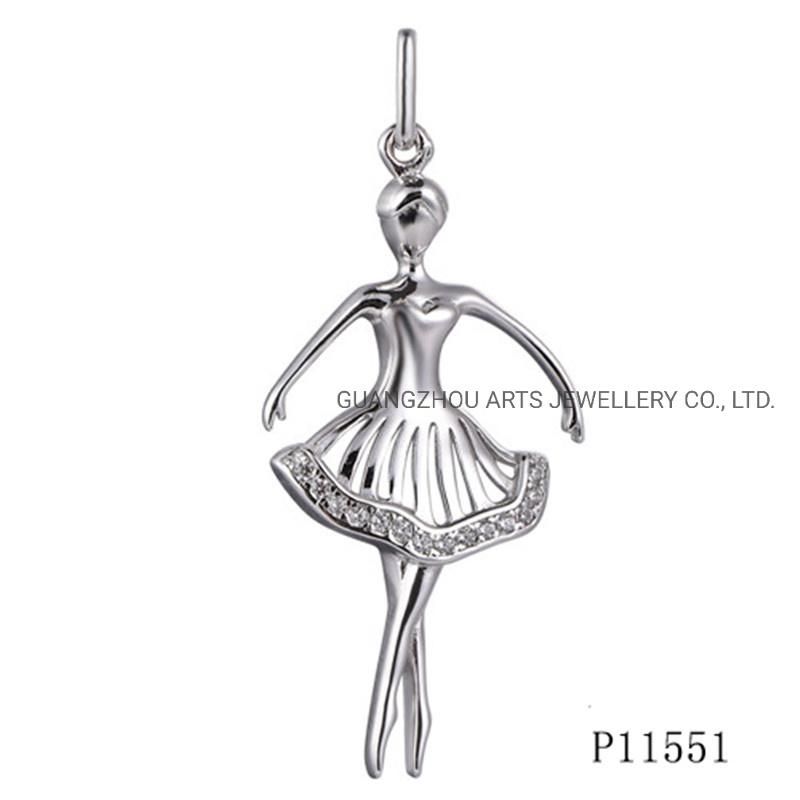 Wholesale Ballet Dancer 925 Sterling Silver Pendant