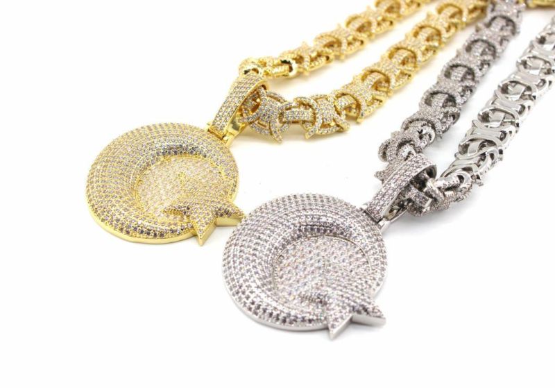 Cuban Chain Jewelry Iced out Hip Hop Big Pendant