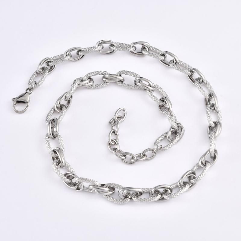 Fashion New Style Handmade Stainless Steel Textured Charm Necklace for Man jewelry Custom