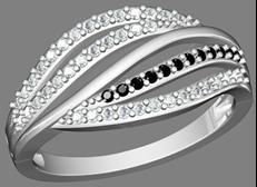 2013 Latest Style Ring with Micro-Pave Setting, CZ Stones