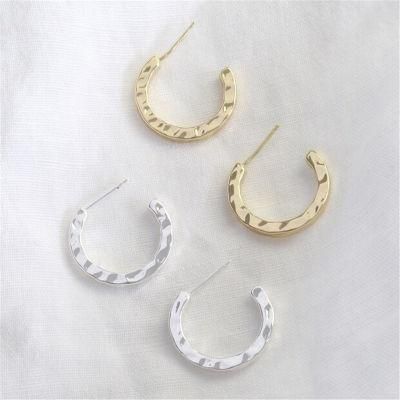 Small Hammered Gold Hoop Earrings for Women Girls and Lady Party or Gift