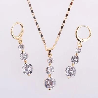 Wholesale Costume Hengdian Fashion Imitation Gold Plated Earring Sets Pendant Necklace Jewelry