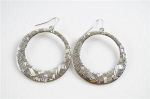 Textured Alloy Round Shapped Earring