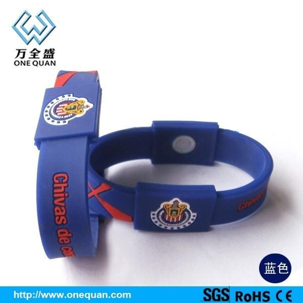 Stylish Food Grade Medical Alert Silicone Sports Bracelet Laser Engraved Adjustable Bangle