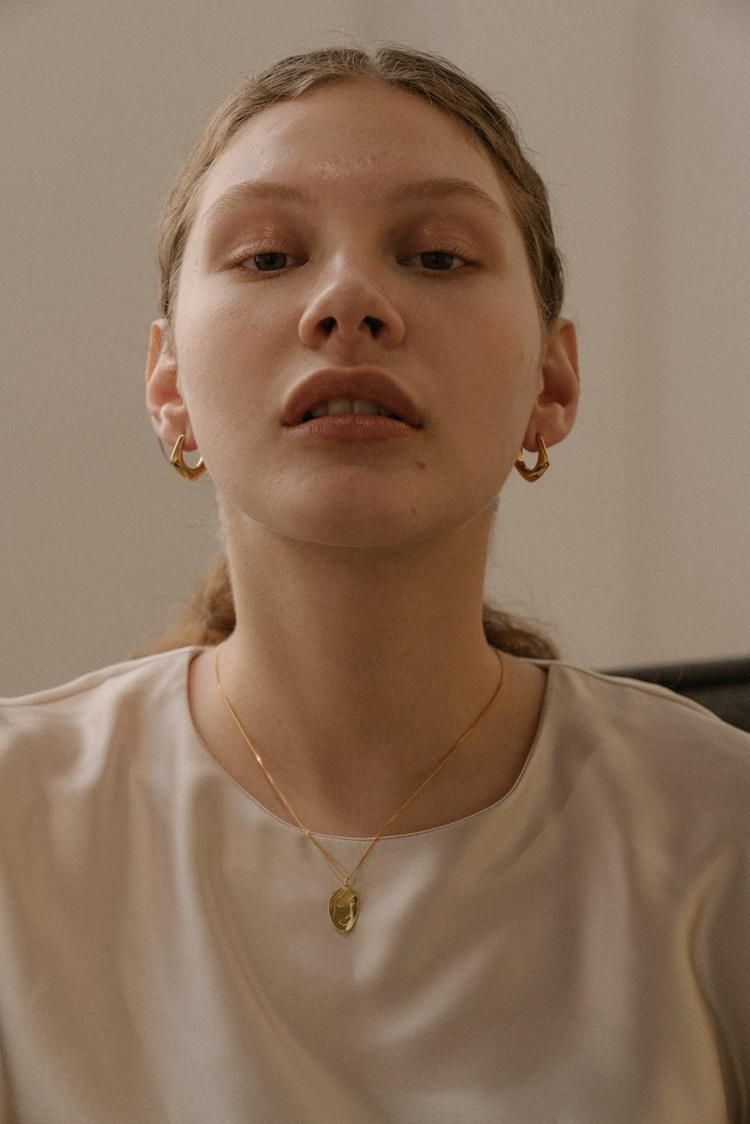 Gold Statement Geometric Huggie Round Earrings