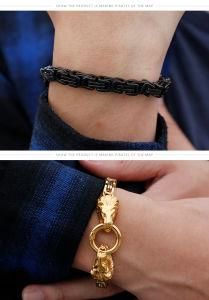 Fashion Retro Men Jewelry &#160; Dragon Clasp Stainless Steel Chain Men Bracelet