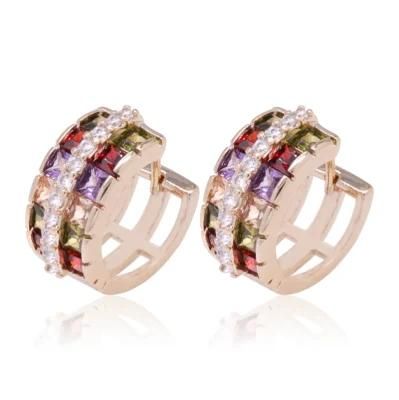 Exquisite Hoop-Shaped Zircon Earrings Fashion Jewelry