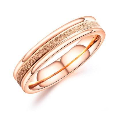Stainless Steel Rings for Women Girls Rose Gold Plated Fashion Jewelry