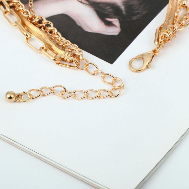 2022 Fashion Multi-Layer Chain Set Four Leaf Chain Street Shooting Necklace for Female Women Girls Gift