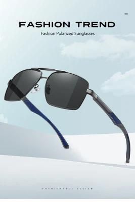 Casual Metal Square Navigator Style with Polarized Lens Sunglasses