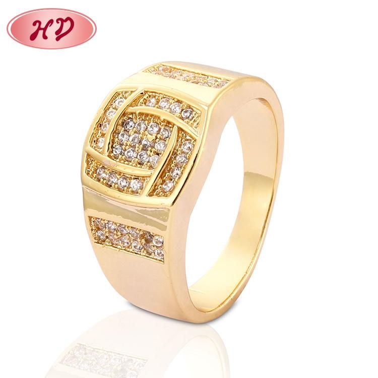 18K 14K Gold Plated Fashion Engagement Wedding Jewelry Stainless Steel Silver Finger Man Rings Design