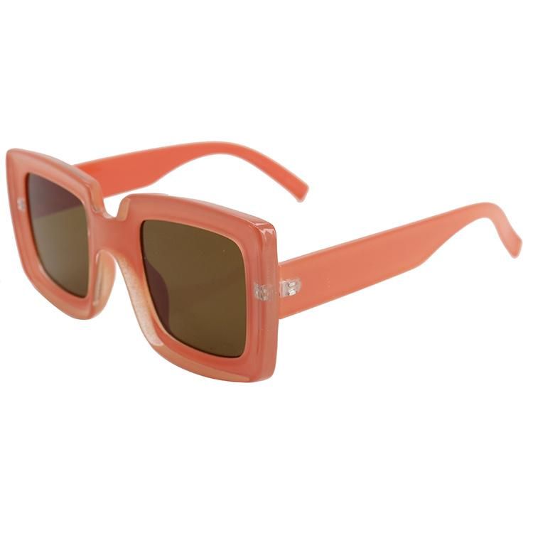 2020 Square Shape Pumpkin Color Fashion Sunglasses