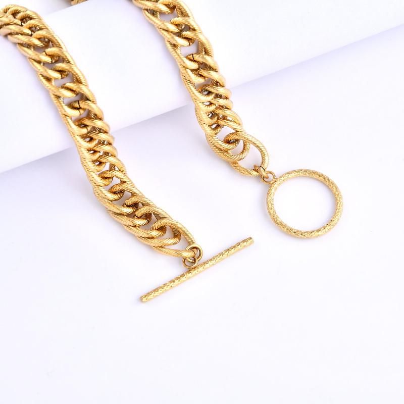 Handmade fashion Stainless Steel Necklace Jewelry Gold Plated Lady Choker Necklaces