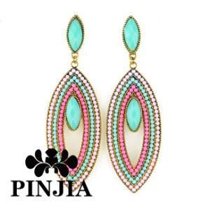 Copper Turquoise Earrings Wholesale Silver Plated Fashion Jewelry