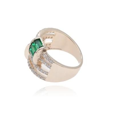 Hot Selling Luxury 18K Gold Plated Zircon Jewelry Ring