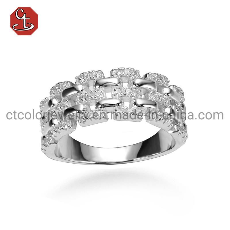 New Style 925 Silver Double horizontal Rings Fashion Jewelry Silver Jewelry