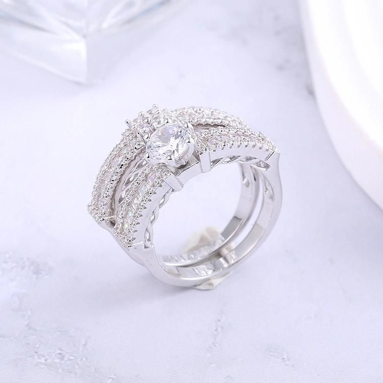 Fashion Accessories 925 Silver Elegant Luxury Jewellery Cubic Zirconia Moissanite Fashion Jewelry New Style Fine Ring