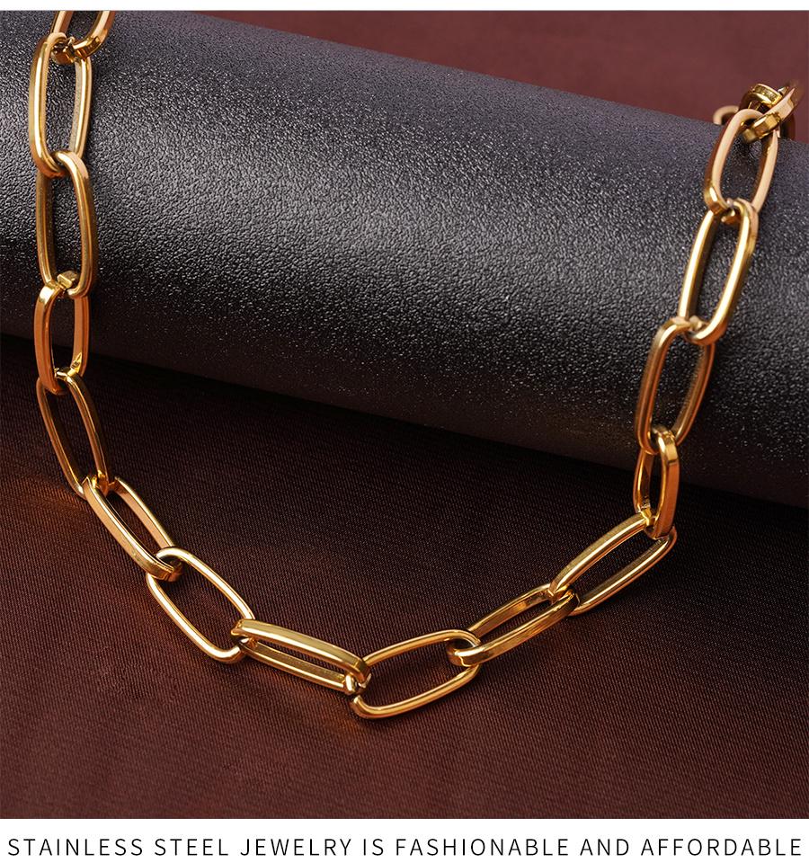 Cold Wind French Thick Chain Fashion Simple Naked Chain Necklace Female