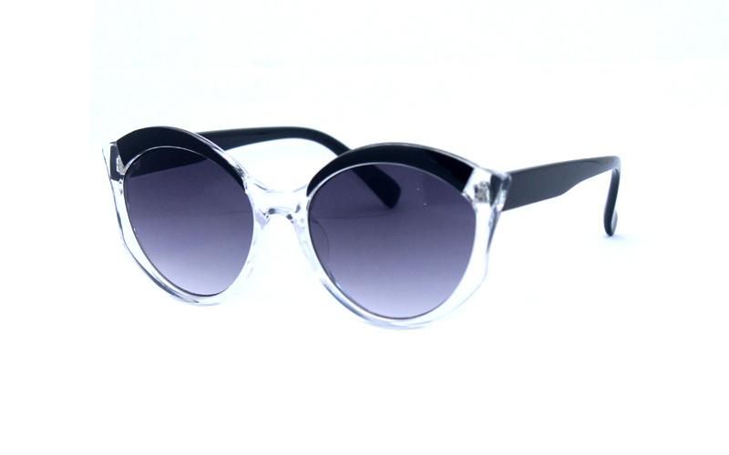 Classic Translucent Angular Round Cat Eye Fashion Polarized Sunglasses