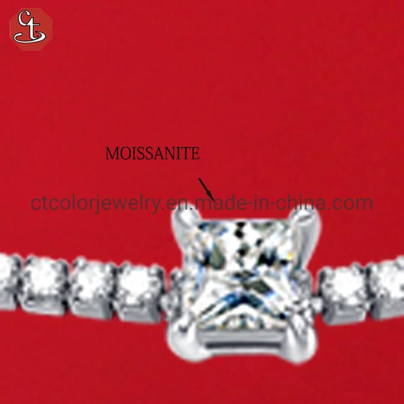 925 Sterling Silver Bracelet Moissanite Diamond bangle Fashion Jewelry for women