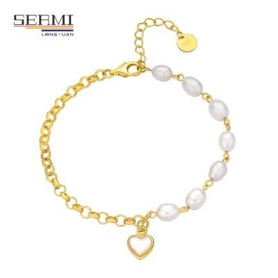 S925 Silver Fashion Design White Female Shell Bracelet