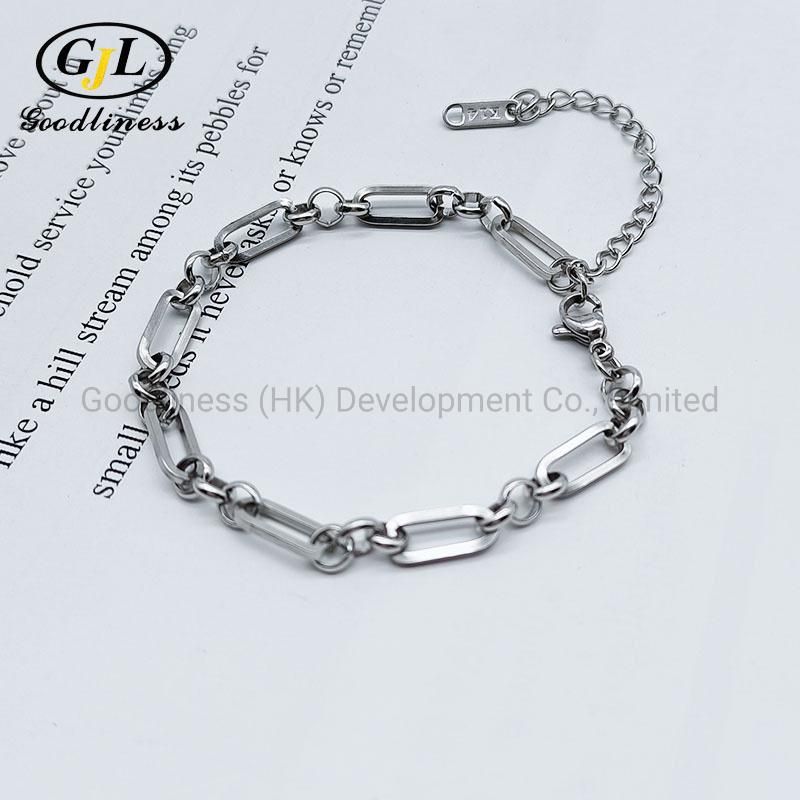 Stainless Steel Long Shape Belt Three Small Circle Bracelet