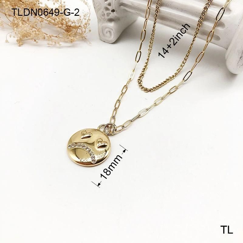 Manufacturer Custom Fashion jewellery New Arrivals Gold Plated Layered Necklace Chain Stainless Steel Jewelry Manufacturer Custom Design