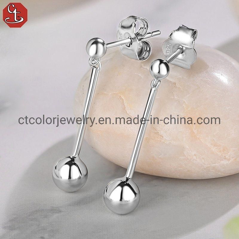 Fashion Retro Long Stud Earrings Silver Jewelry Wholesale Fashion women′s jewellery