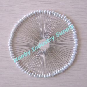 Bulk 55mm Pearl White Teardrop Shaped Hijab Brooch Pins